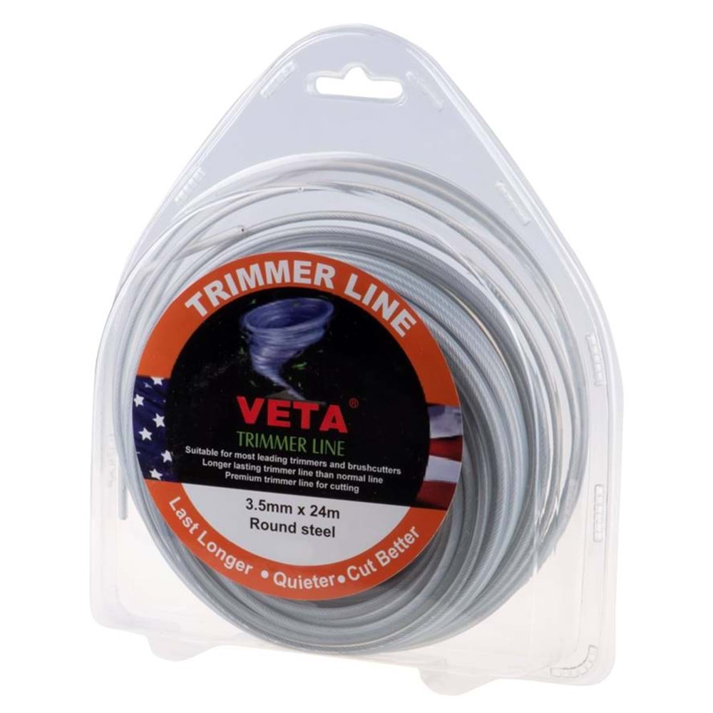 Veta/Misina 3,5 mm Yuvarlak 24 Mt Telli (Gri)