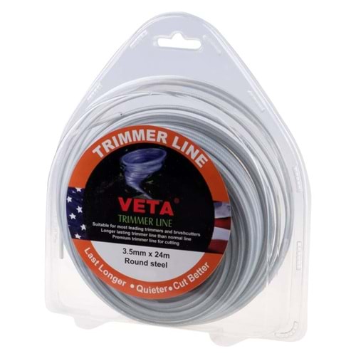 Veta/Misina 3,5 mm Yuvarlak 24 Mt Telli (Gri)